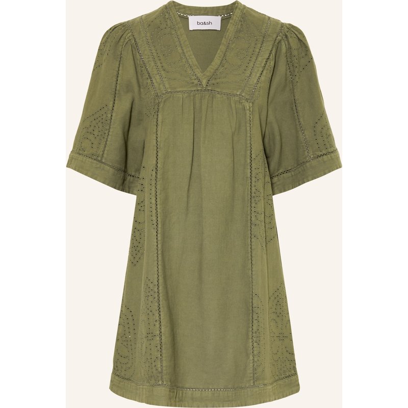 Ba&Sh Kleid Gina Mit 3/4-Arm Und Lochspitze gruen