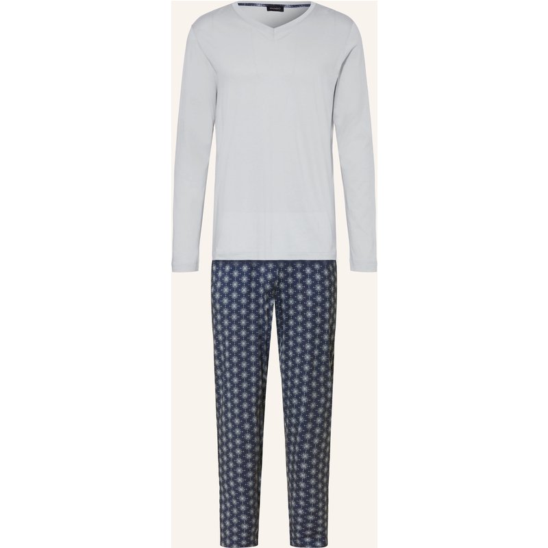 Hanro Schlafanzug Night & Day blau