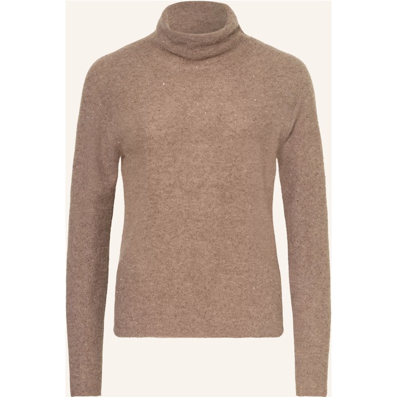 Antonelli Firenze Rollkragenpullover Castiglia Mit Cashmere Und Pailletten beige