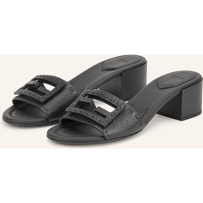 Fendi Mules Mit Cut-Outs schwarz