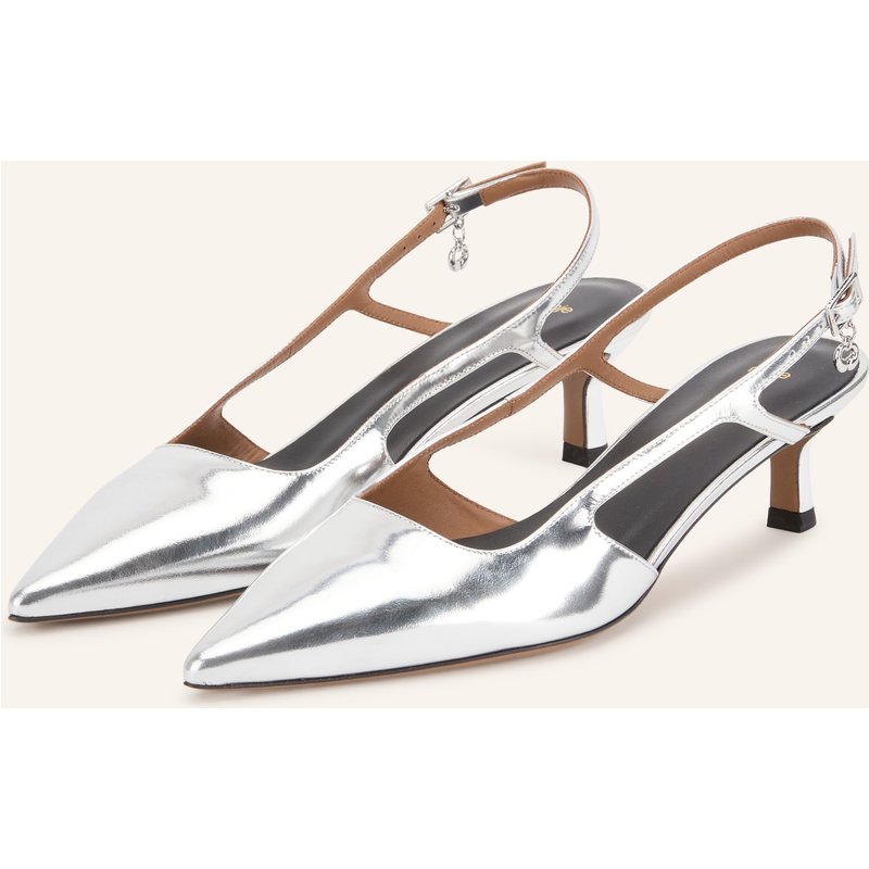 Maje Slingpumps silber