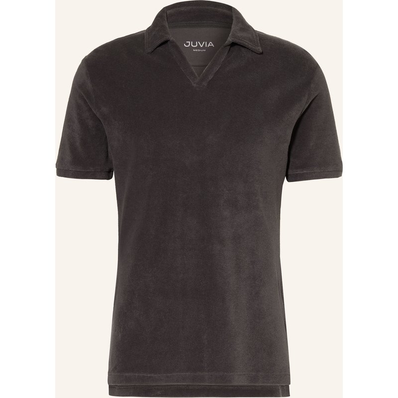 Juvia Frottee-Poloshirt grau