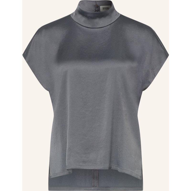 Drykorn Blusenshirt Alaria_1 Aus Satin grau