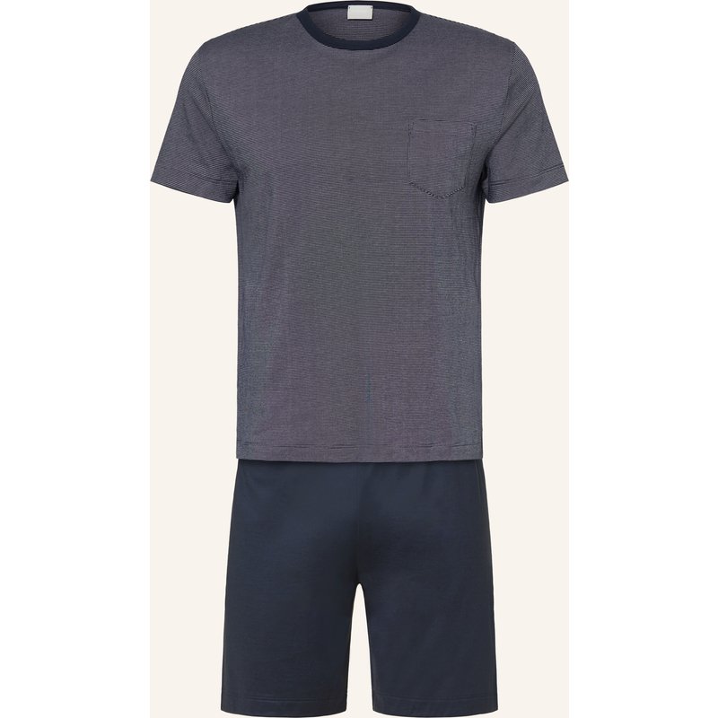 Mey Shorty-Schlafanzug Serie Struktur blau