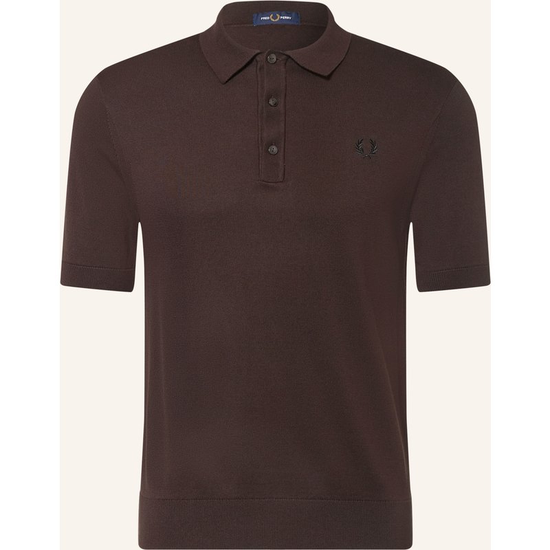Fred Perry Strick-Poloshirt braun