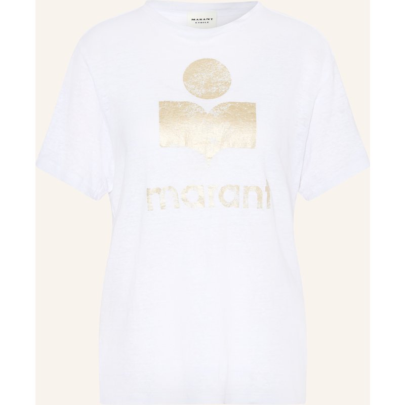 Marant Étoile T-Shirt Zewel Aus Leinen weiss