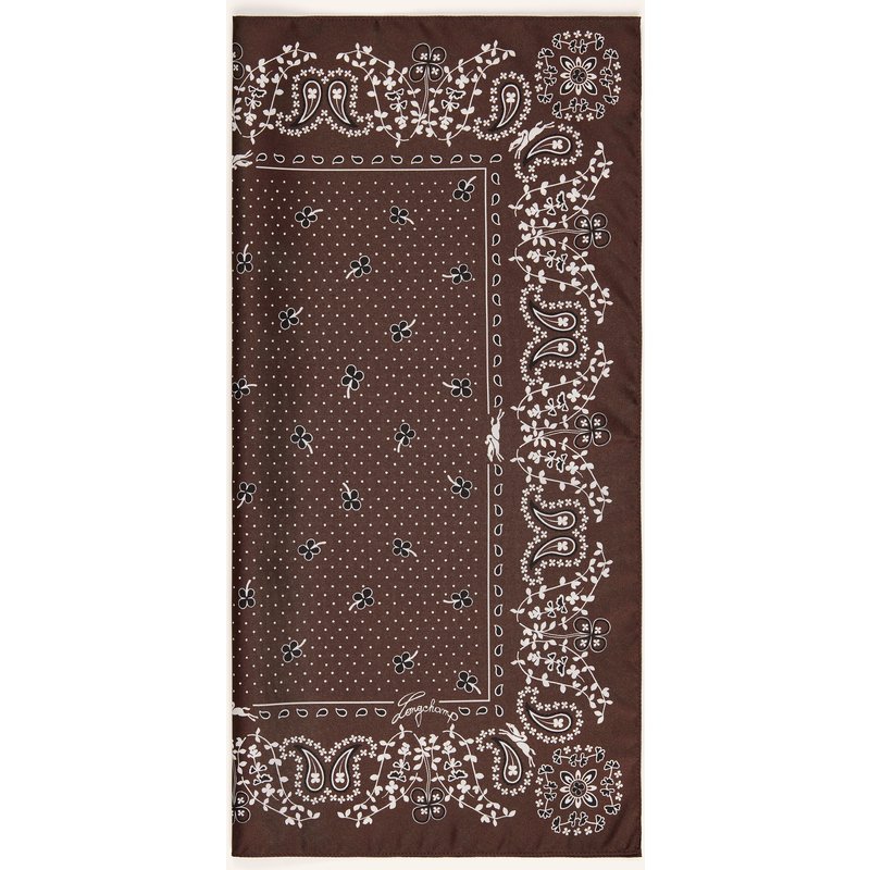 Longchamp Seidentuch French Bandana braun