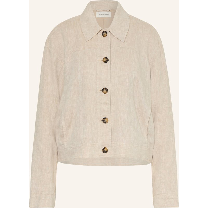 Msch Copenhagen Kastenjacke Mschviana Ginia Mit Leinen beige