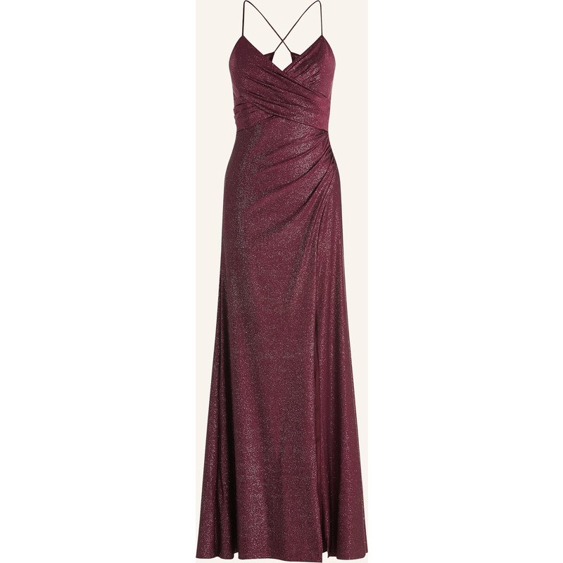 Vm Vera Mont Abendkleid Mit Glitzergarn rot
