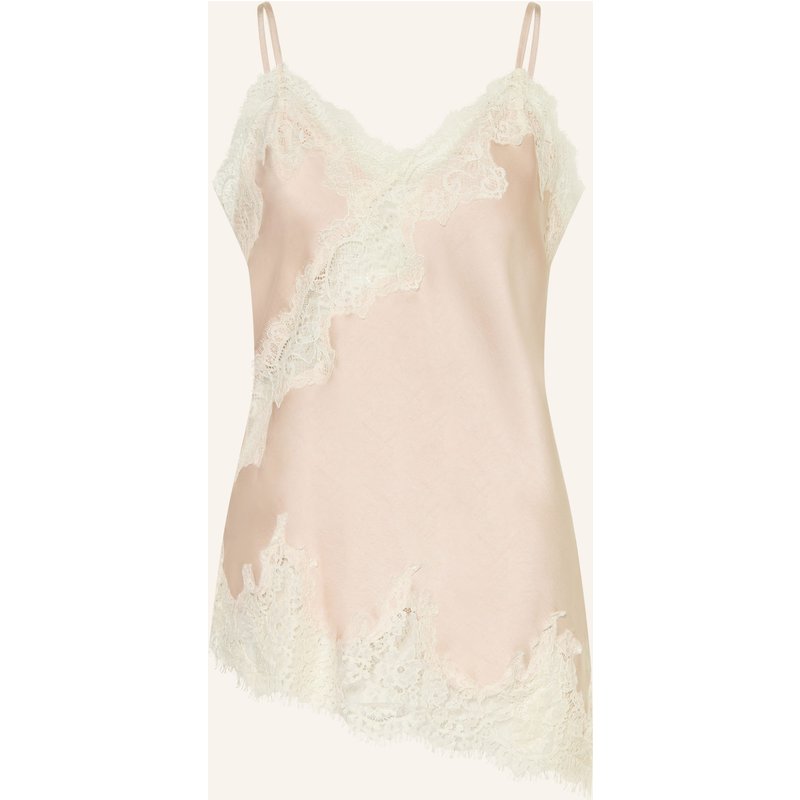 Neo Noir Top Viole Mit Spitze weiss