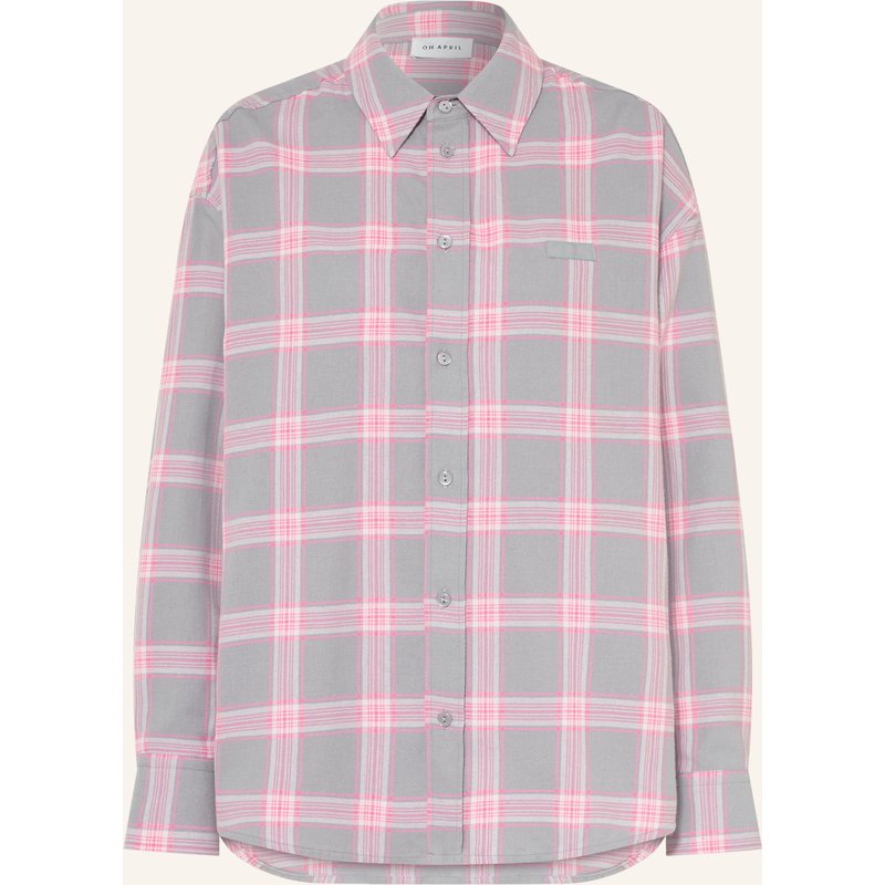 Oh April Hemdbluse Vivian Aus Flanell grau
