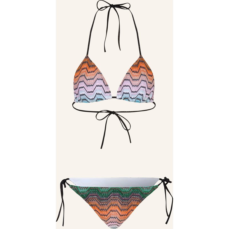Missoni Triangel-Bikini Mit Glitzergarn gruen