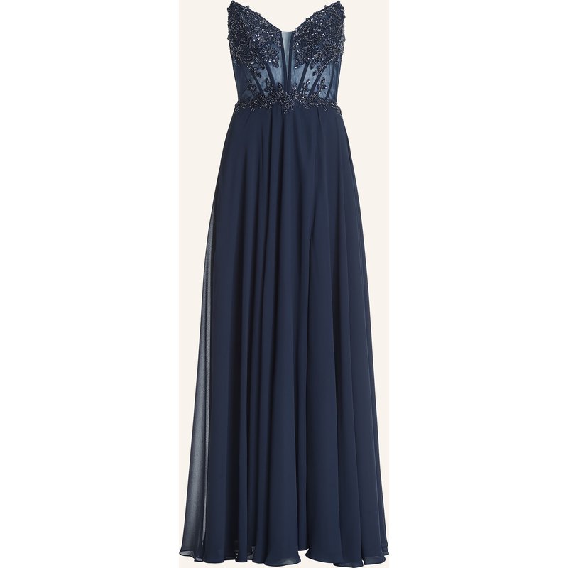 Hey Kyla Abendkleid Mit Pailletten Und Schmuckperlen blau