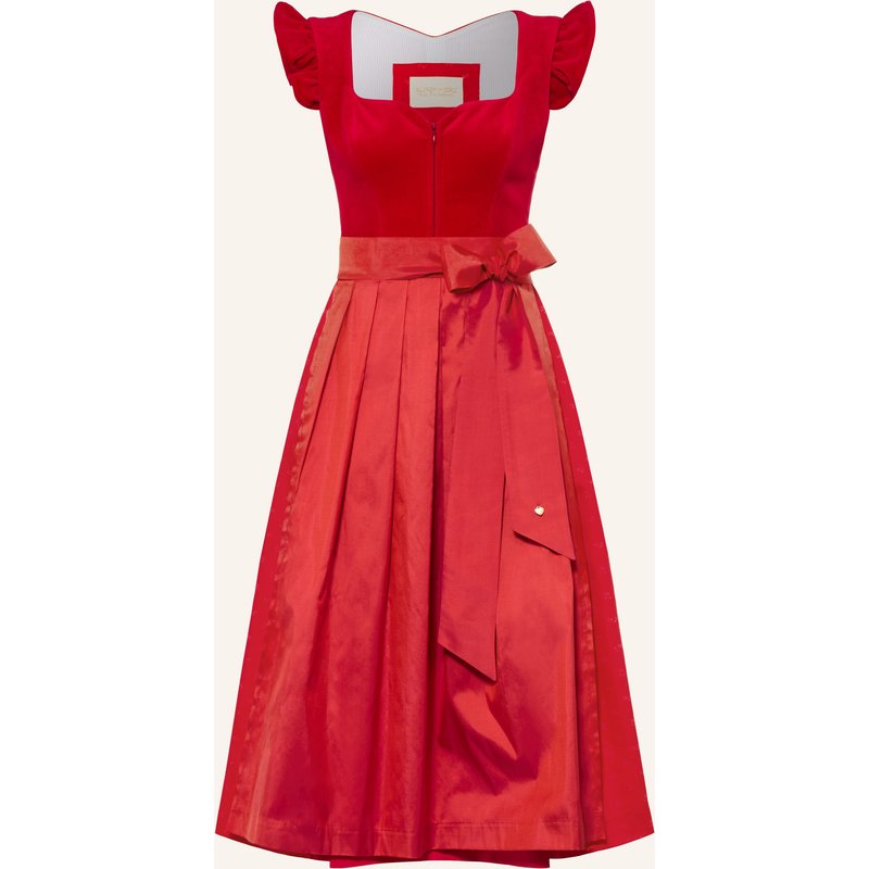 Alpenherz Dirndl Melissa Mit Rüschen rot
