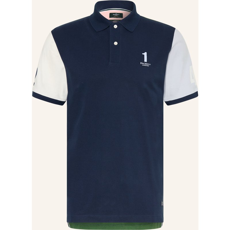 Hackett London Piqué-Poloshirt Classic Fit blau