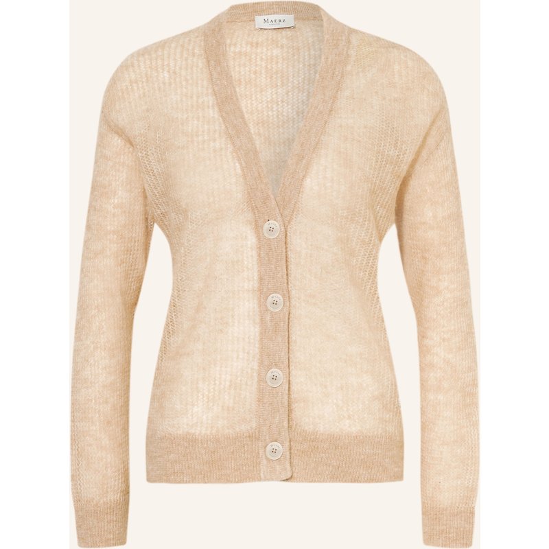 Maerz Muenchen Strickjacke Mit Alpaka beige
