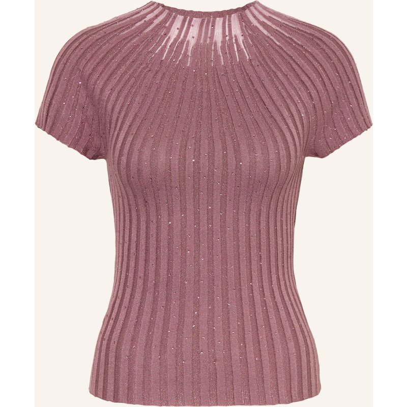 Guess Strickshirt Mit Schmucksteinen lila