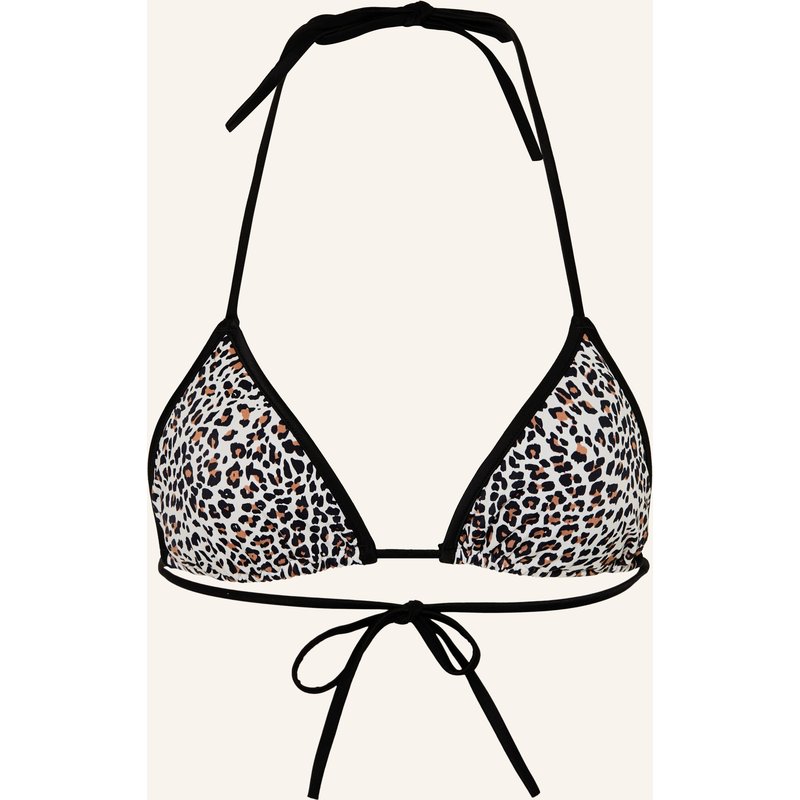 Hugo Triangel-Bikini-Top Monogram weiss
