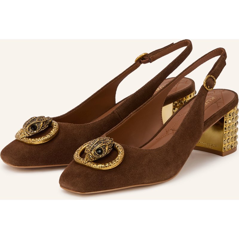 Kurt Geiger Slingpumps Mit Schmucksteinen braun