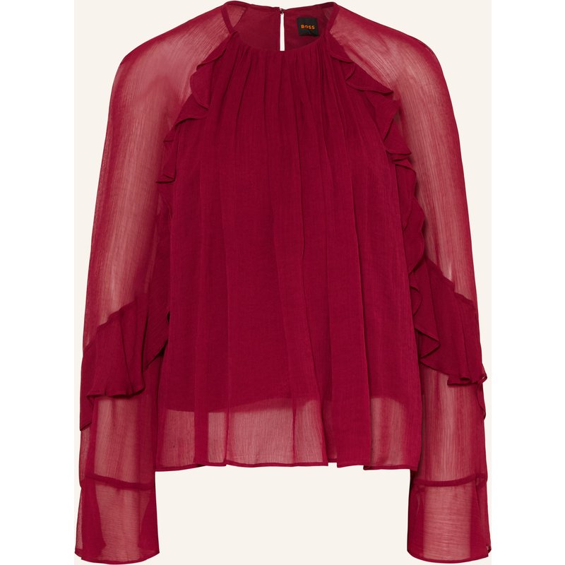 Boss Blusenshirt Bradia Mit Volants rot