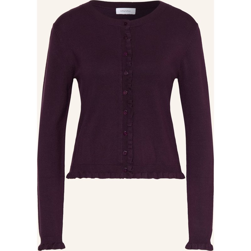 Darling Harbour Strickjacke Mit Rüschen blau