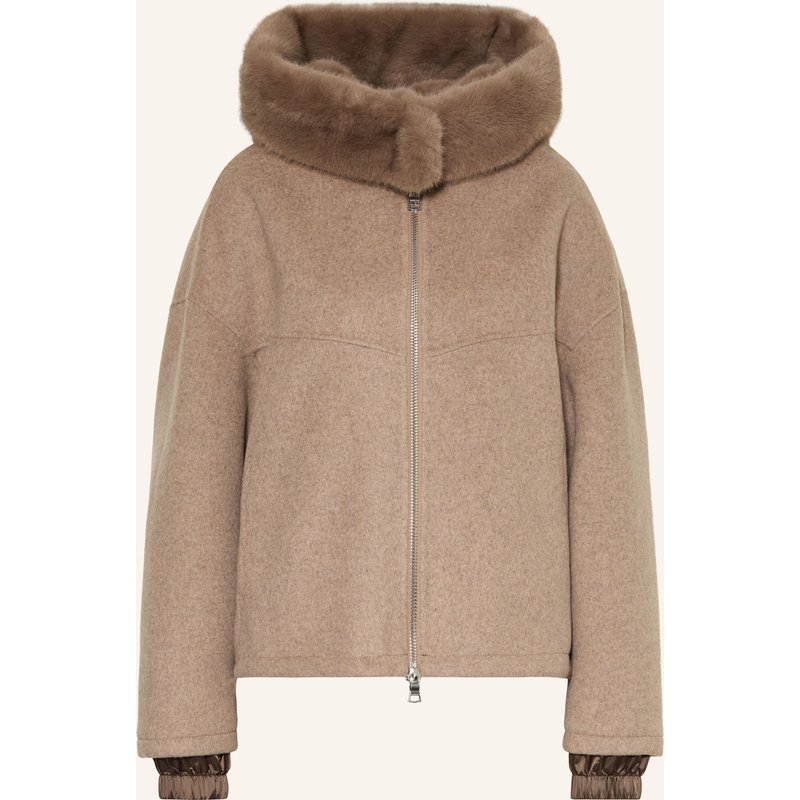 Blonde No.8 Jacke Jerry Mit Abnehmbarer Kunstfell-Kapuze beige