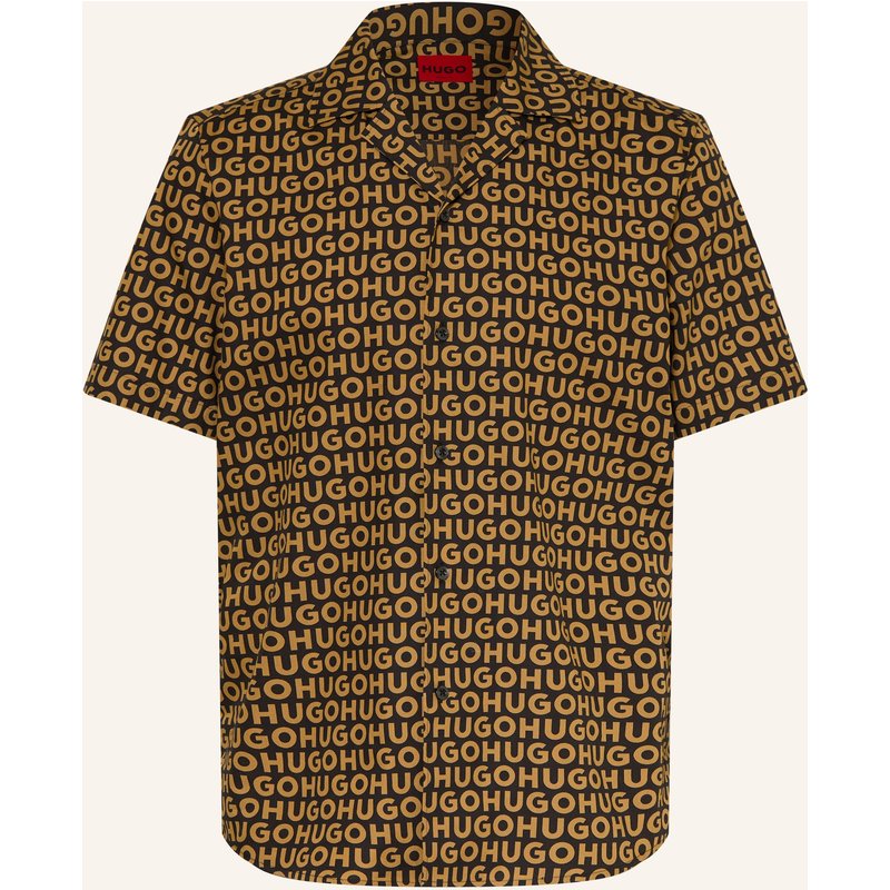 Hugo Resorthemd Ellino Relaxed Fit beige