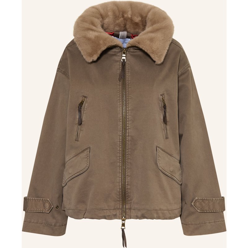 Blonde No.8 Jacke Tyra Ii Mit Kunstfell beige