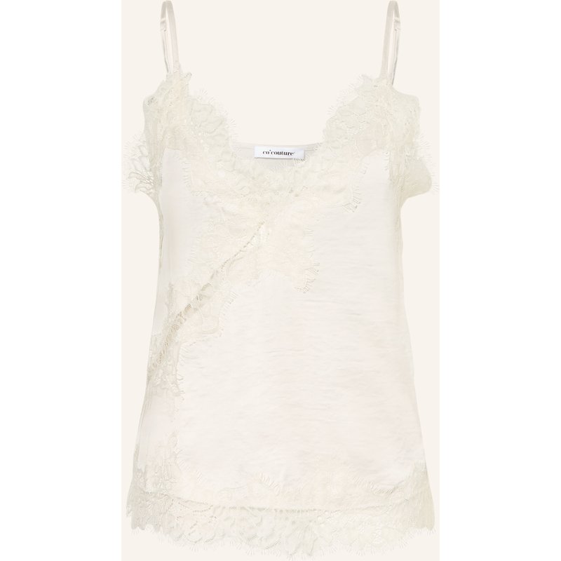Co'couture Satintop Iduncc Mit Spitze weiss