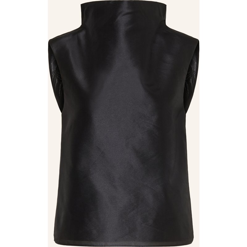 Almada Label Blusentop Kiera Mit Seide schwarz