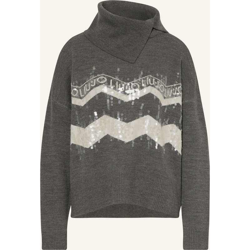 Liu Jo Pullover Mit Pailletten grau