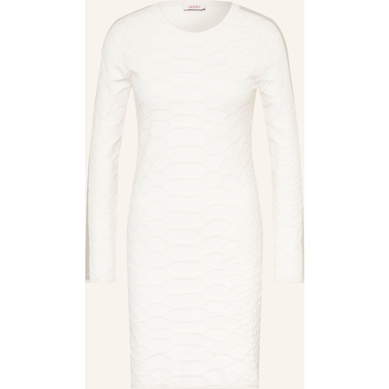 Liu Jo Strickkleid Mit Galonstreifen Und Glitzergarn weiss