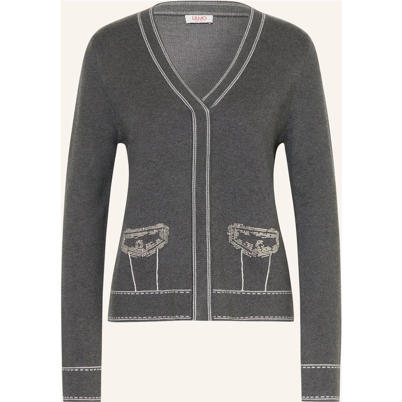 Liu Jo Pullover Mit Schmucksteinen grau