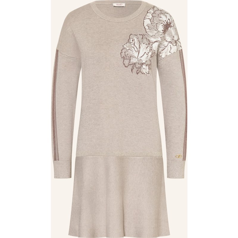 Liu Jo Strickkleid Mit Schmucksteinen Und Glitzergarn braun