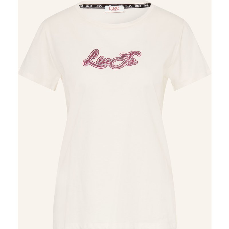 Liu Jo T-Shirt Mit Schmucksteinen weiss