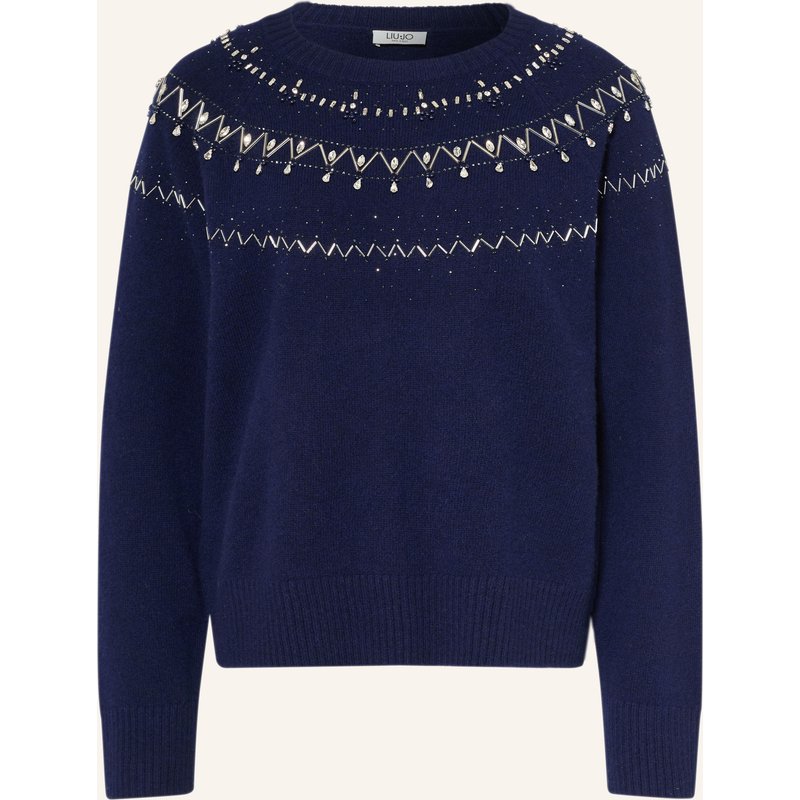 Liu Jo Pullover Mit Schmucksteinen blau