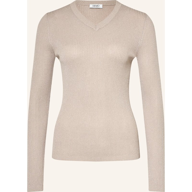 Liu Jo Pullover Mit Glitzergarn beige