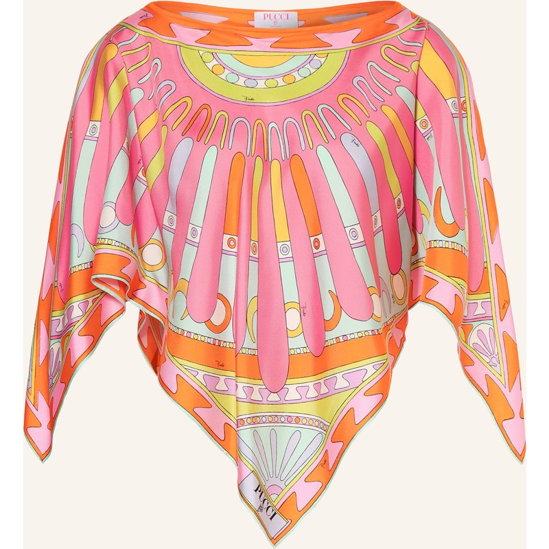 Pucci Blusenshirt Aus Seide Mit 3/4-Arm rosa