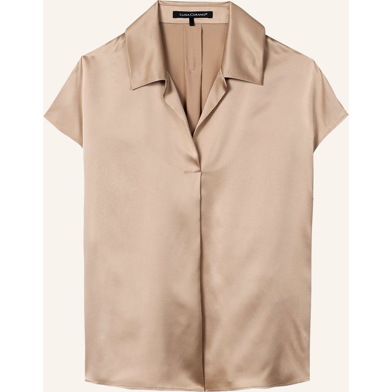 Luisa Cerano Blusenshirt Aus Seide beige