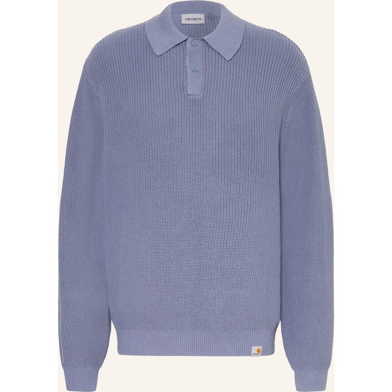 Carhartt Wip Strick-Poloshirt Miles blau