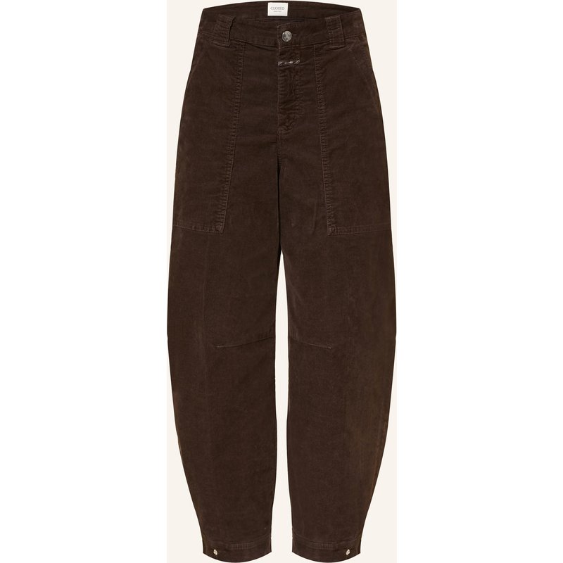 Closed 7/8-Hose Rhannon Aus Cord braun