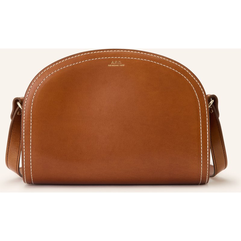 A.P.C. Umhängetasche Demi Lune braun
