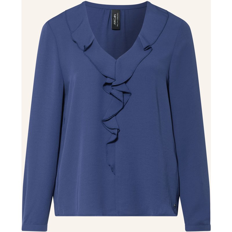 Marc Cain Blusenshirt Mit Volants blau