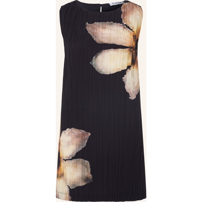 Esthé Kleid Mit Plissees schwarz