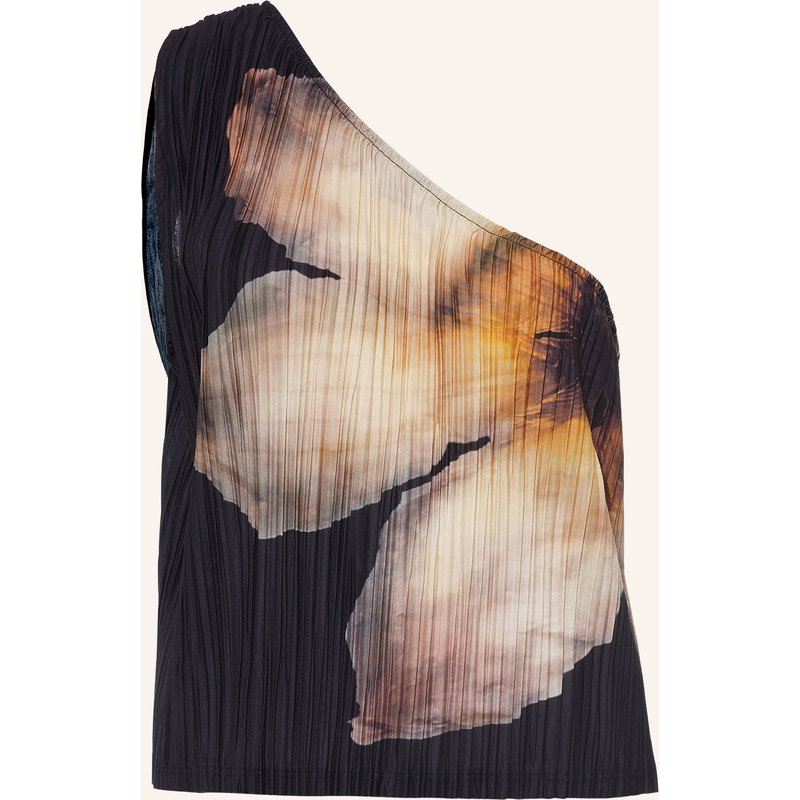Esthé One-Shoulder-Top Mit Plissees schwarz