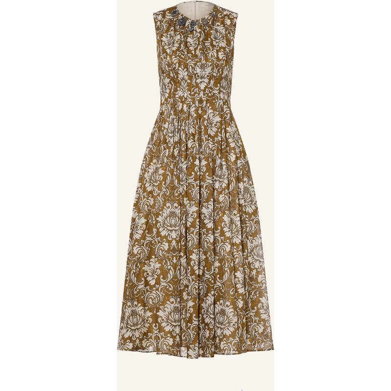 S Max Mara Kleid Agile Mit Schmucksteinen braun