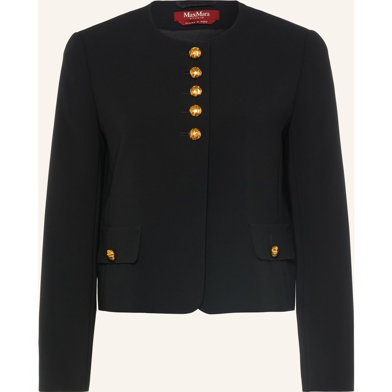 Max Mara Studio Kastenjacke Paniere schwarz