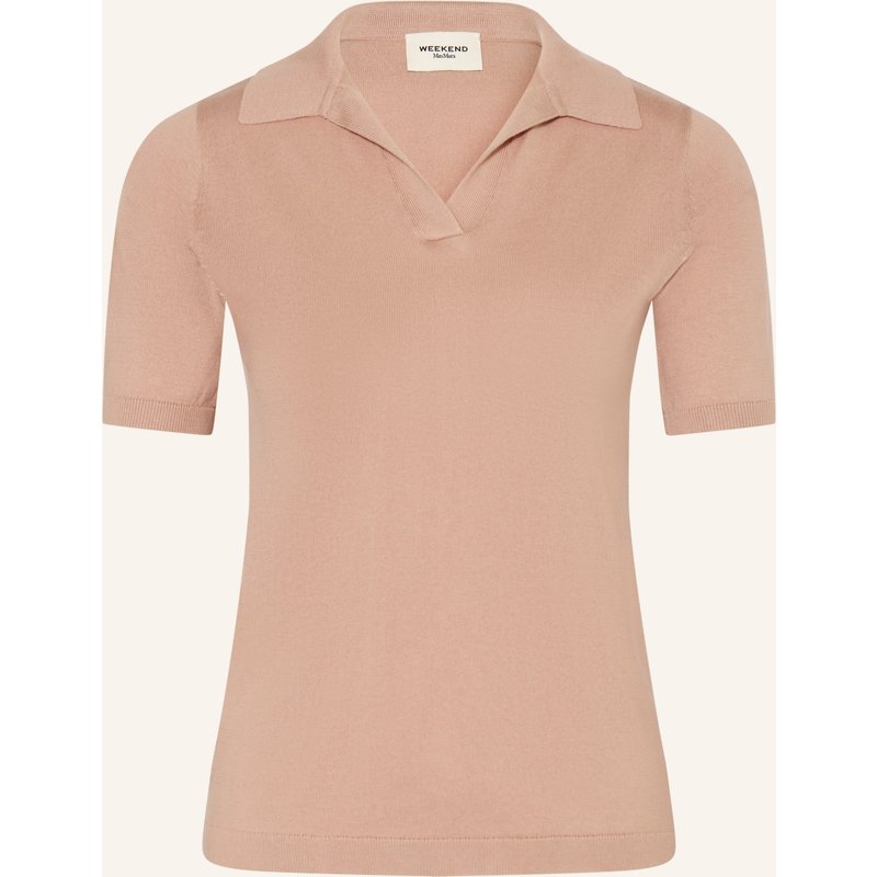 Weekend Max Mara Strick-Poloshirt Roncolo Mit Seide rosa