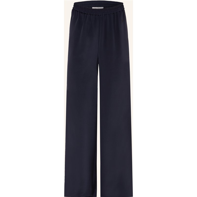 Max Mara Marlenehose Volonta Aus Seide blau