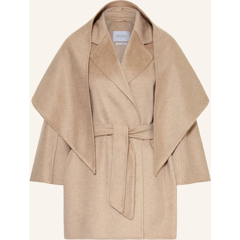 Max Mara Set Detto: Cashmere-Mantel Und Schal beige